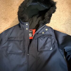 Nautica boys Navy Hooded Puffer Jacket